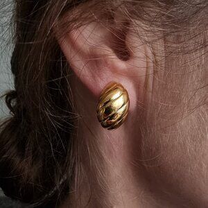 Vintage NAPIER 1990s Signed Gold Toned Earrings